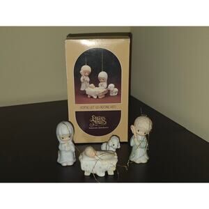 Enesco Precious Moments Miniature Nativity Ornaments Come Let Us Adore Him E5633